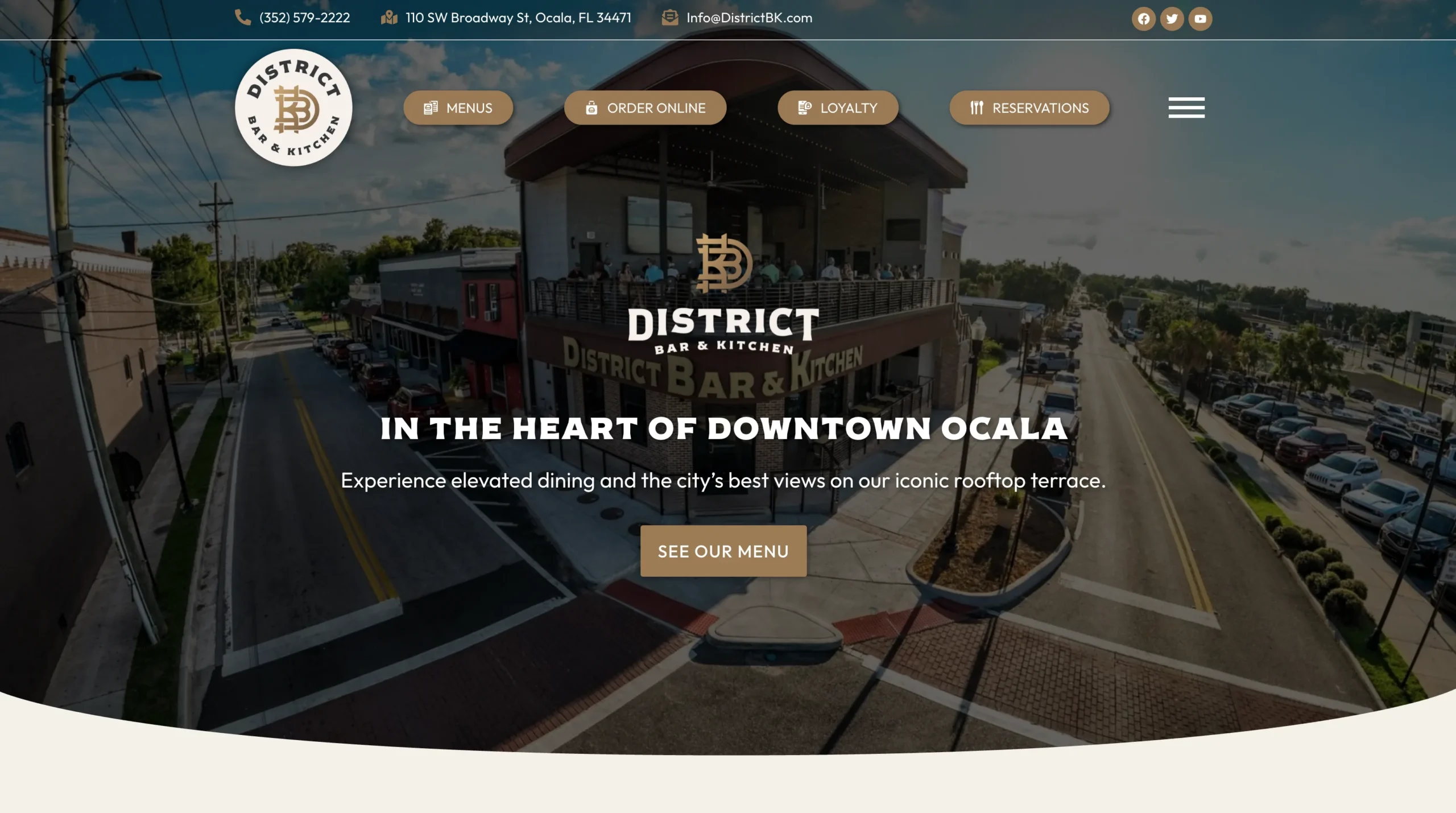 District Bar & Kitchen website
