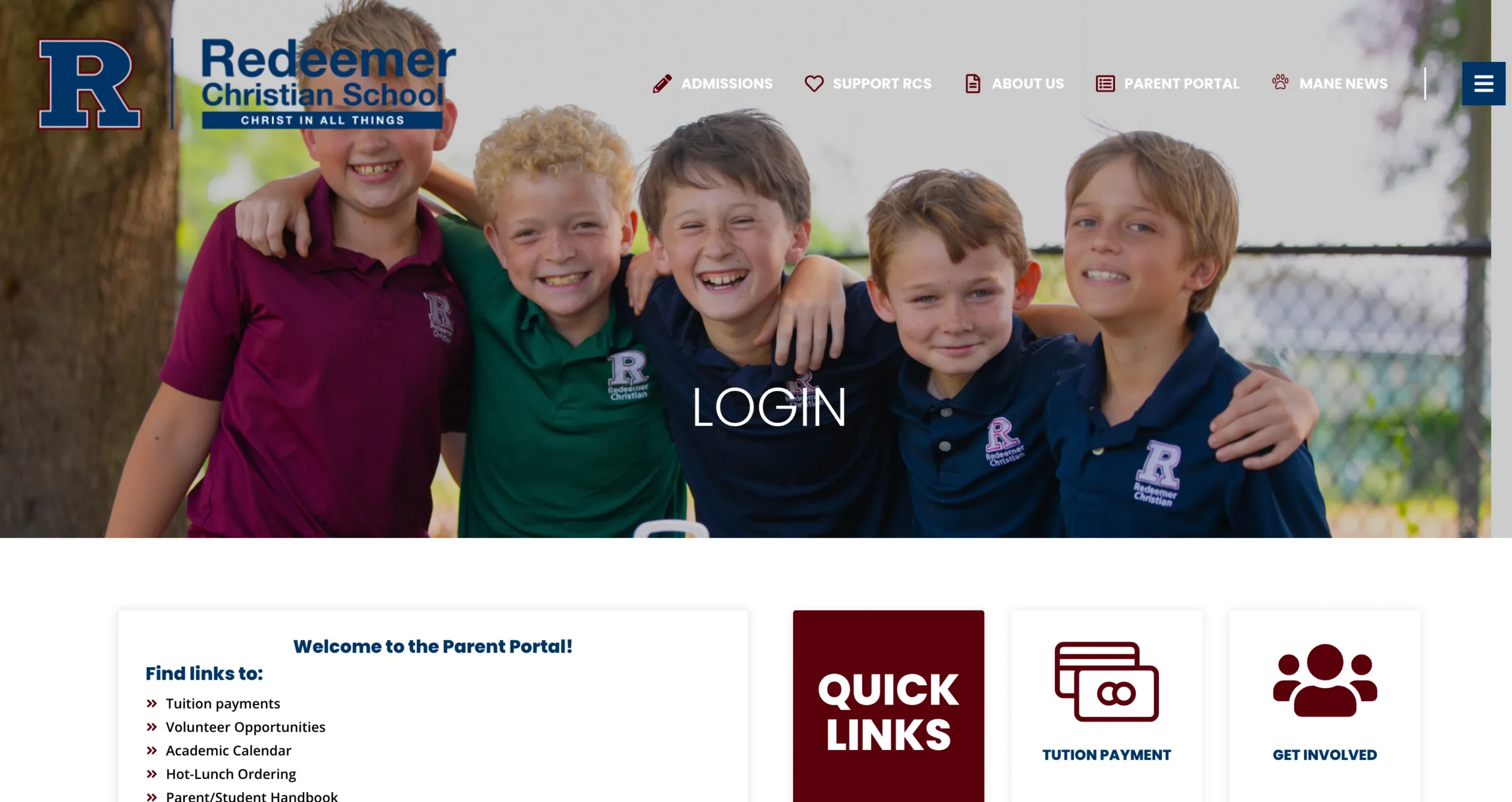 Redeemer Christian School website